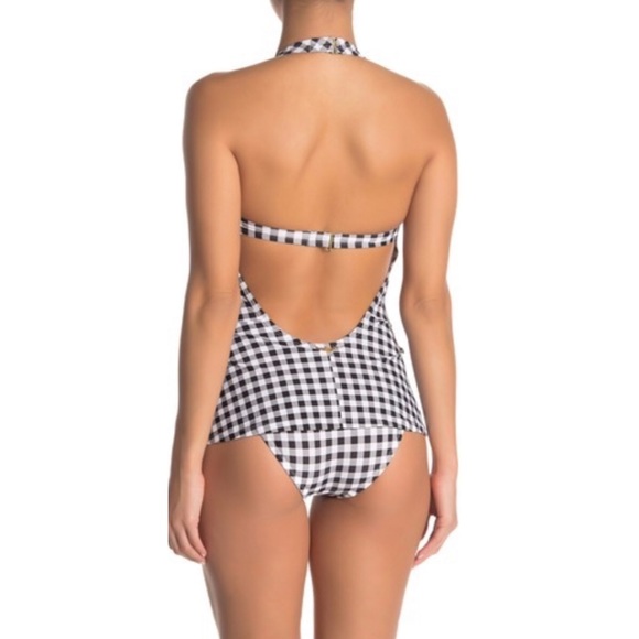 Betsey Johnson B&W Gingham Retro Bathing Suit NWT - Picture 5 of 14